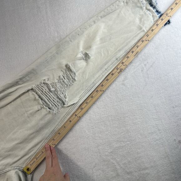 Vervet Sz 26 Flying Monkey Emma Mom Lightwash Jeans Straight Leg Denim Destroyed - Picture 10 of 13